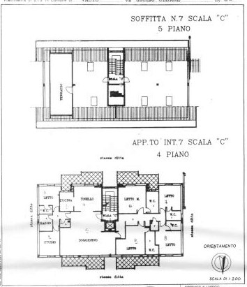 Planimetria appartamento e soffitte